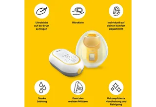 Freestyle Mini Hands-Free - Enkele Elektrische Borstkolf - Draagbaar - Handsfree Cups - Oplaadbare Accu von Medela in Transparent – Produktfoto 3 von 3