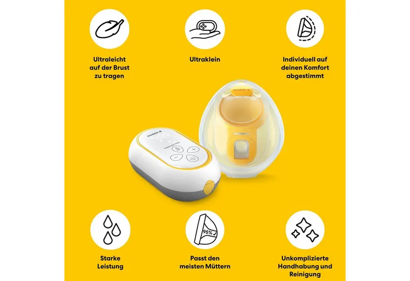 Freestyle Mini Hands-Free - Enkele Elektrische Borstkolf - Draagbaar - Handsfree Cups - Oplaadbare Accu von Medela in Transparent – Produktfoto 3 von 3
