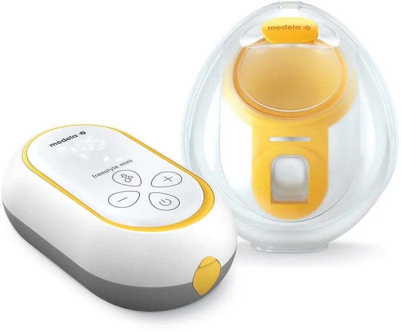 Freestyle Mini Hands-Free - Enkele Elektrische Borstkolf - Draagbaar - Handsfree Cups - Oplaadbare Accu fra Medela i Transparant – produktbillede