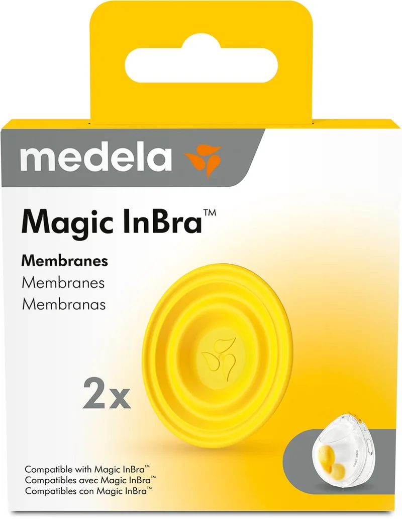 Magic InBra™ – Membranen voor borstkolf – 2 stuks - Reserveonderdelen by Medela in Geel – product photo