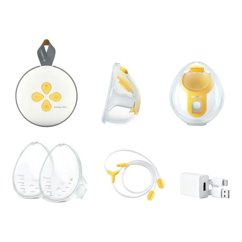 Milchpumpe Swing Maxi Hands-free von Medela in Gelb, Transparent, Weiß, 22,6 × 23,7 × 23,7 mm – Produktfoto 1 von 5