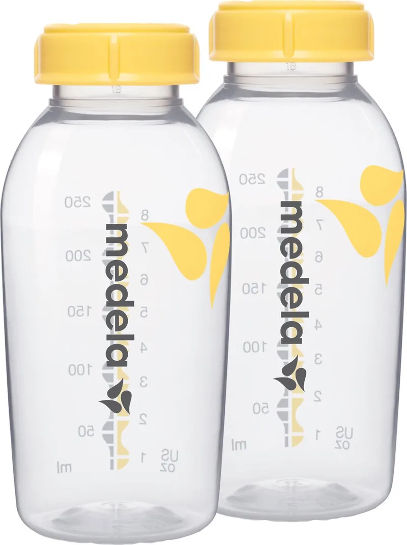 Moedermelk Bewaarflesjes – BPA-vrij - Set van 2x 250 ml per fles by Medela in Transparant – product photo