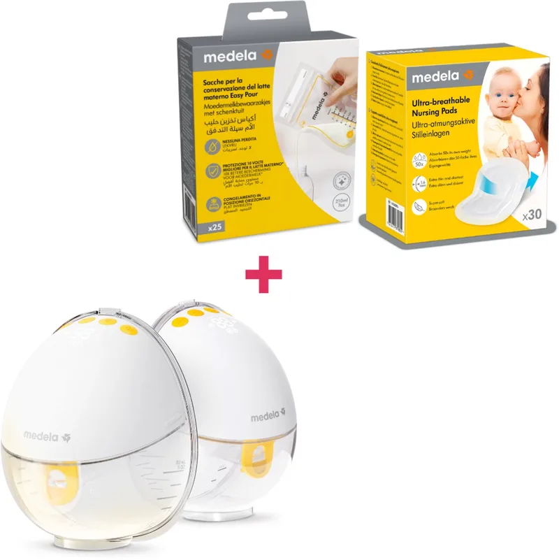Motion InBra Dubbele Borstkolf Trial Pack - Voordeelverpakking fra Medela i Wit – produktbillede