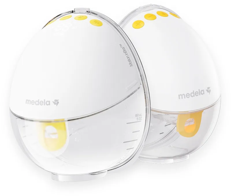 Motion InBra™ - Handsfree Draagbare Dubbele Elektrische Borstkolf - Draadloos - Discreet, Lichtgewicht en past in BH van Medela in Wit – productfoto