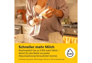 Motion InBra™ - Handsfree Draagbare Enkele Elektrische Borstkolf - Draadloos - Discreet, Lichtgewicht en past in BH von Medela in Weiß – Produktfoto 4 von 5