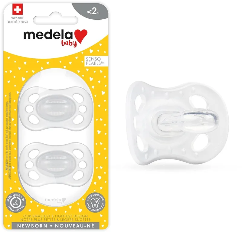 Newborn Speen 0-2 Mnd (2 Stuks) met Sterilisatiebox - BPA-Vrij by Medela – product photo
