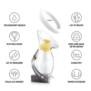 Siliconen Moedermelkcollector – voor Borstvoeding – Siliconen Borstkolf – 100 ml by Medela in Transparent, White – product photo 2 of 5