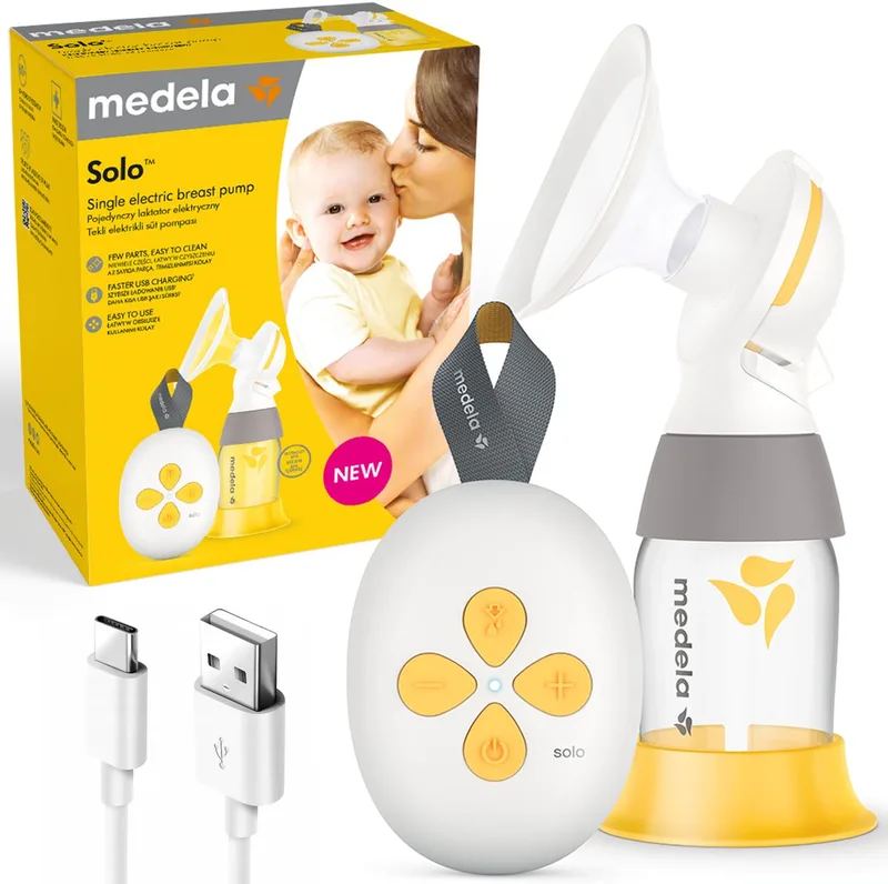 Solo elektrische borstkolf met USB-C - Kolfapparaat fra Medela i Wit – produktbillede