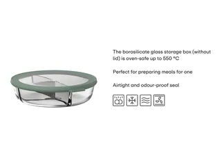 Aufbewahrungsbox Mepal Cirqula 250+250+500 ml Glas Bento Schüssel - Nordic sage by Mepal – product photo 2 of 5