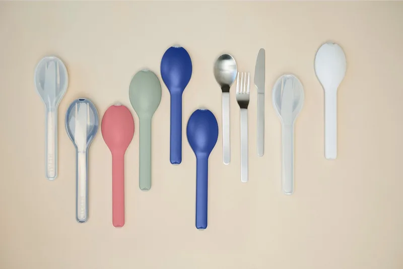 Besteck-Set Mepal Ellipse 3 pcs Besteck 3-teiliges Set van Mepal in Nordic blue – productfoto 4 van 5