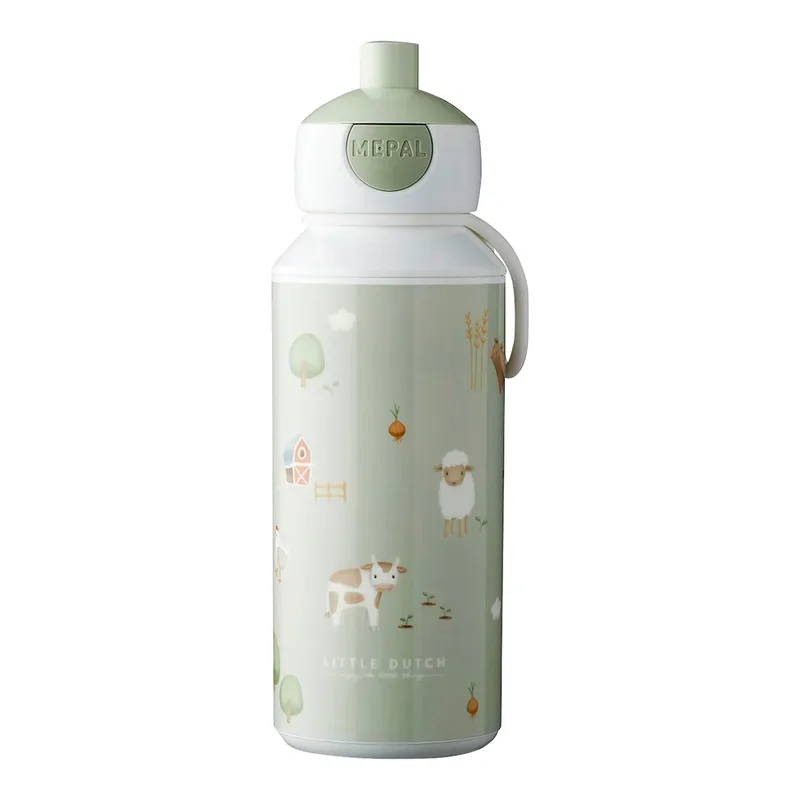 Campus Mepal X Little Dutch drinkfles pop-up 400ml van Mepal in Groen, 6,4 × 7 × 18,4 mm – productfoto