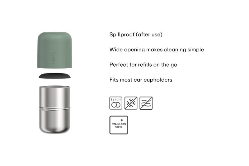 Coffee-to-go-Becher Mepal Ellipse 300 ml Kaffeebecher to go - Nordic sage van Mepal – productfoto 2 van 5