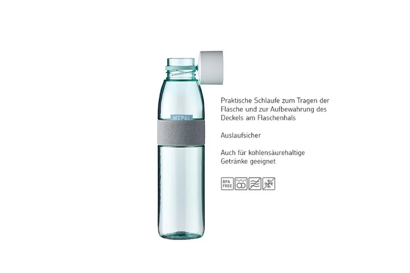 Lunchbox Lunchbox mit Trennwand und Trinkflasche 500 ml für Mealprep, Vivid Mauve, kohlensäuregeeignet, auslaufsicher, bruchfestes Material van Mepal – productfoto 3 van 5