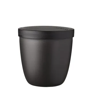Lunchbox Snackpot Ellipse Nordic black - Praktischer Behälter, Joghurtbecher, To Go Becher van Mepal – productfoto 1 van 5