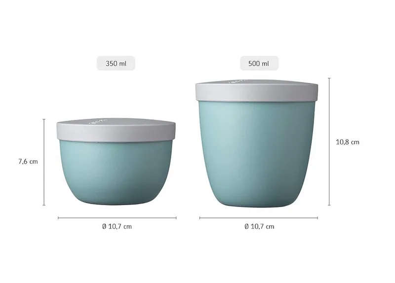Lunchbox Snackpot Ellipse Nordic black - Praktischer Behälter, Joghurtbecher, To Go Becher van Mepal – productfoto 3 van 5