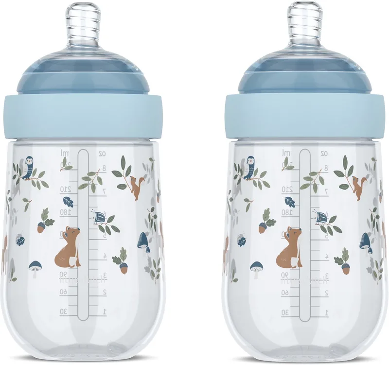 Mepal 2x babyfles 240 ml Mio - 2 babyflessen om af te wisselen de Mepal en Forest Friends – photo produit