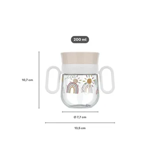 Mio 360° drinkbeker - 200 ml - Makkelijk vast te houden - Kinderservies - Sunshine & Rainbow by Mepal in Sunshine & Rainbow – product photo 2 of 3