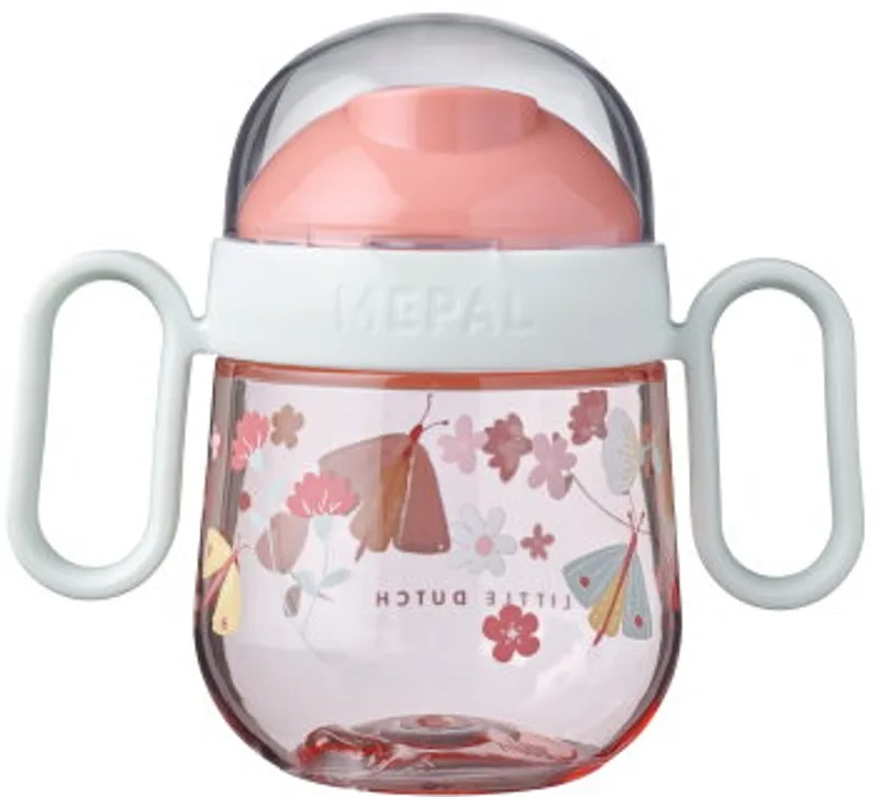 Mio Antilekbeker 2.0 Little Dutch - 200 ml - Makkelijk vast te houden - Kinderservies - Flowers & Butterflies van Mepal in Flowers & Butterflies – productfoto