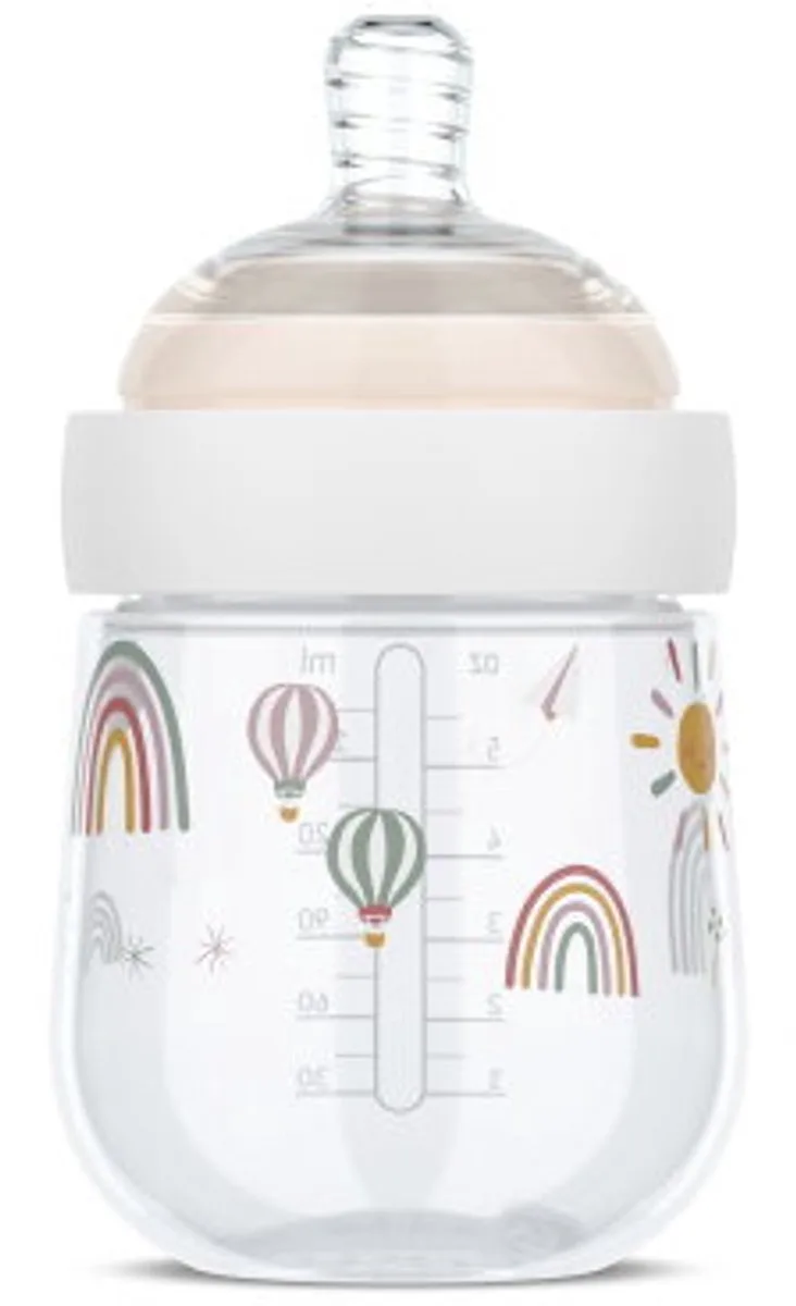 Mio Babyfles - 165 ml - Anti-koliek - Spiraalontwerp voorkomt verstopping - Siliconen van medische kwaliteit - Sunshine & Rainbow de Mepal en Sunshine & Rainbow – photo produit