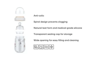 Mio Babyfles Little Dutch - 240 ml - Anti-koliek - Spiraalontwerp voorkomt verstopping - Siliconen van medische kwaliteit by Mepal in Fairy Garden – product photo 2 of 5
