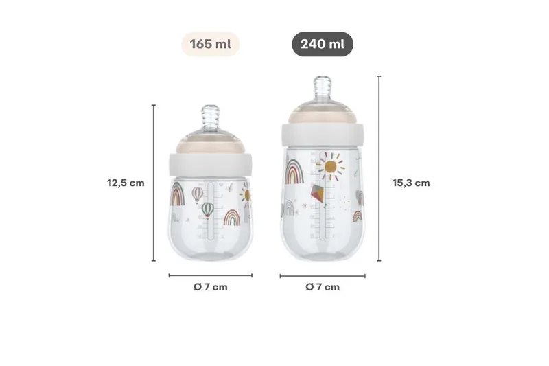 Mio Babyfles Little Dutch - 240 ml - Anti-koliek - Spiraalontwerp voorkomt verstopping - Siliconen van medische kwaliteit by Mepal in Fairy Garden – product photo 3 of 5