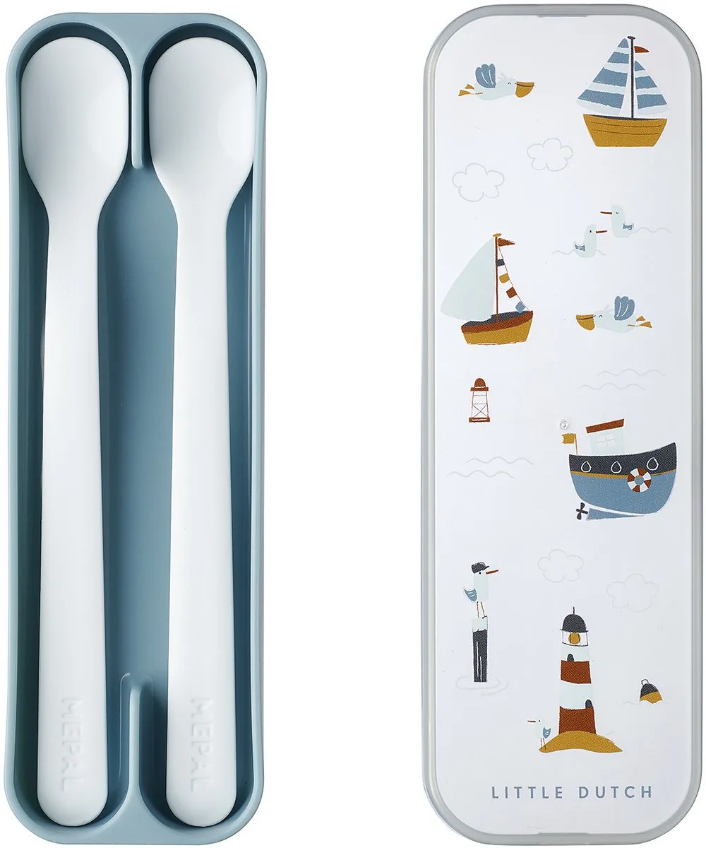 Mio Babylepel Little Dutch - Set van 2 - Lange steel - Kinderservies van Mepal in Sailors Bay – productfoto