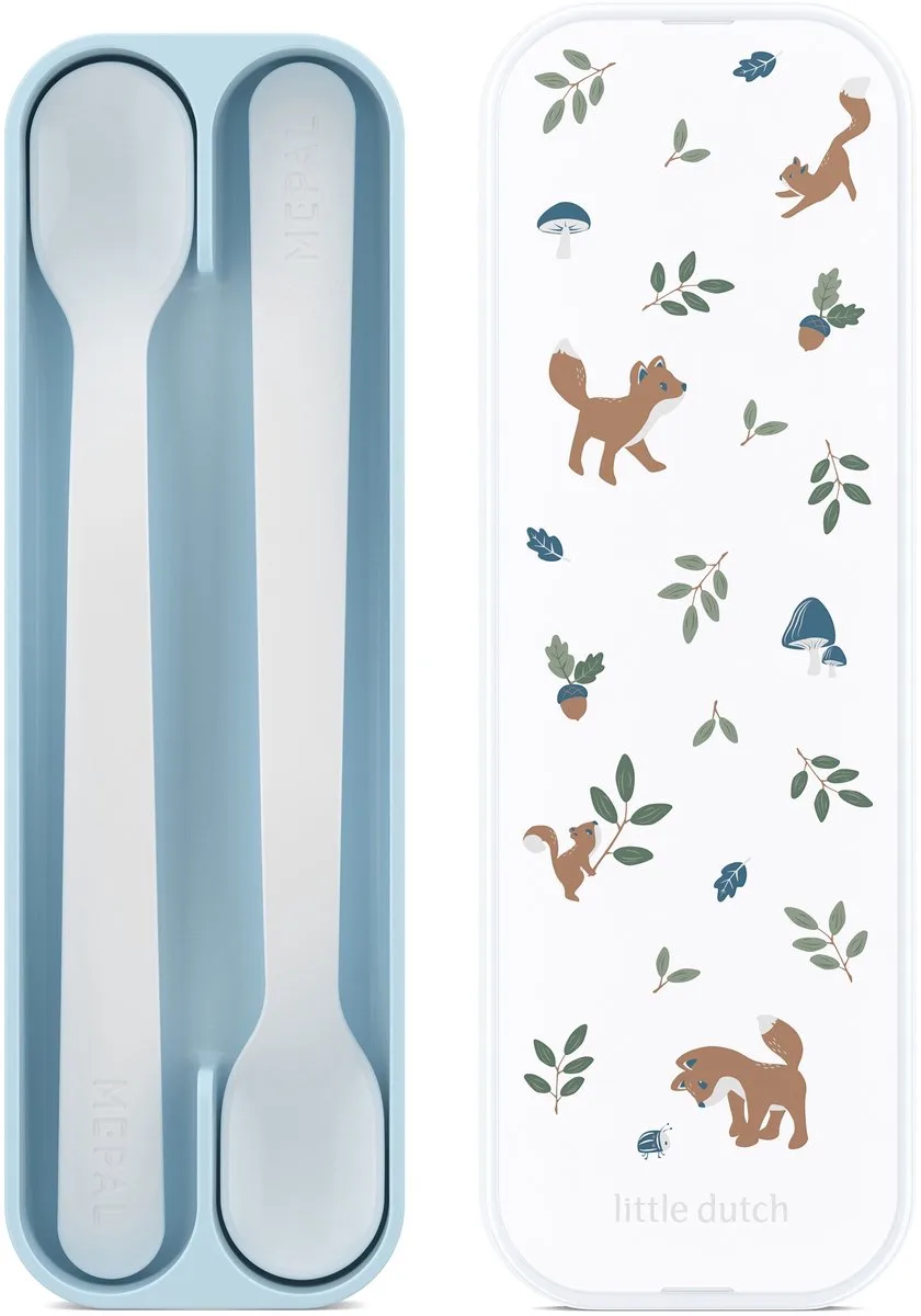 Mio Babylepel Little Dutch - Set van 2 - Lange steel - Kinderservies van Mepal in Forest Friends – productfoto