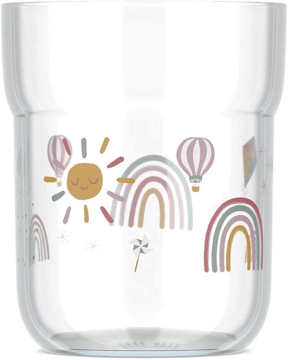 Mio Kinderbeker - 250 ml - Makkelijk vast te houden - Kinderservies - Sunshine & Rainbow van Mepal in Sunshine & Rainbow – productfoto