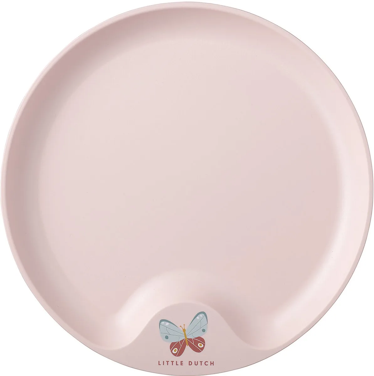 Mio Kinderbord Little Dutch - Magnetronbestendig - Met greep - Kinderservies - Flowers & Butterflies de Mepal en Flowers & Butterflies – photo produit