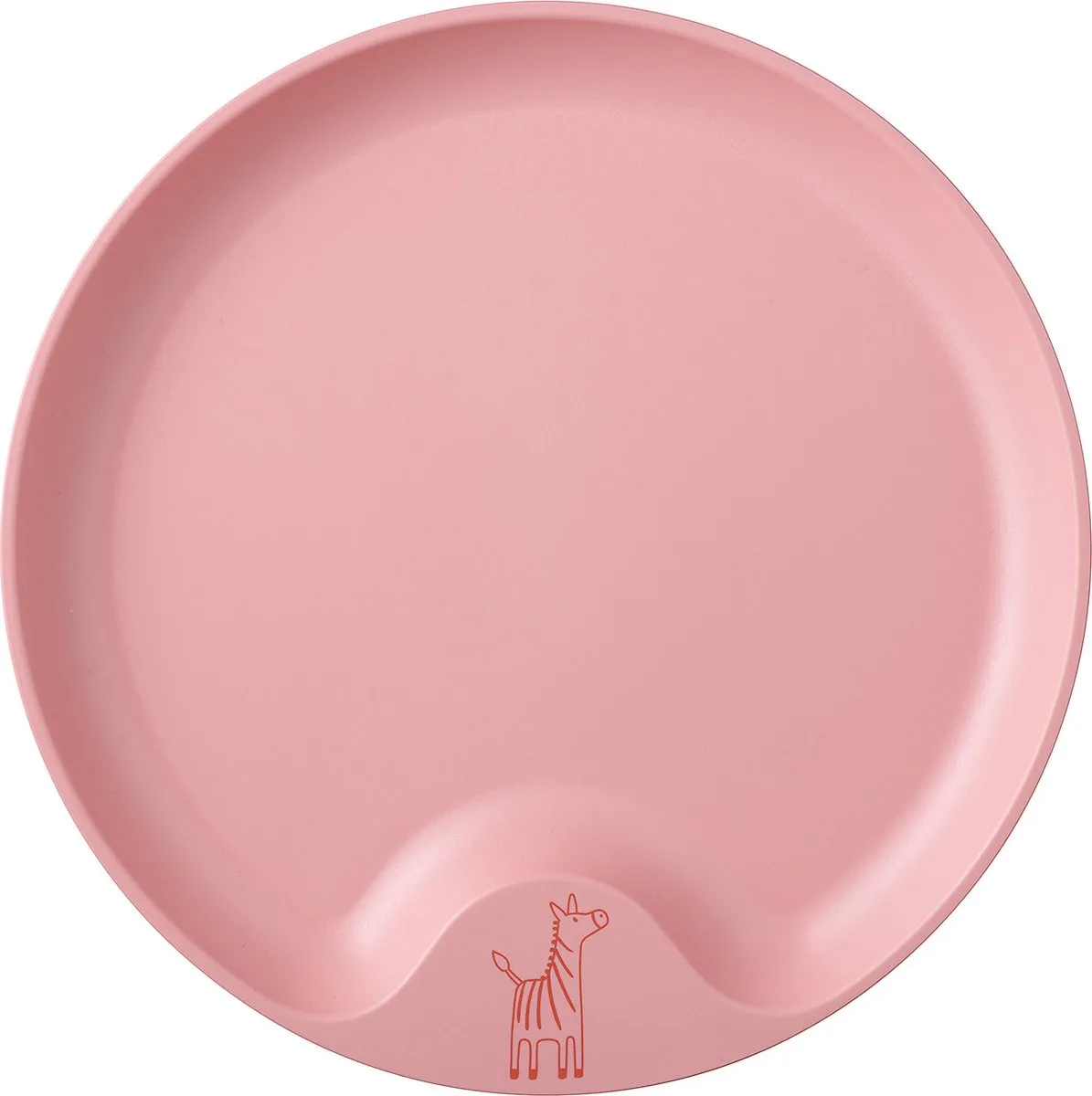 Mio Kinderbord - Magnetronbestendig - Met greep - Kinderservies de Mepal en Deep pink – photo produit