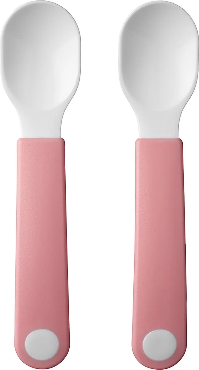 Mio Oefenlepel - Set van 2 - Goede grip - Kinderservies van Mepal in Deep pink – productfoto