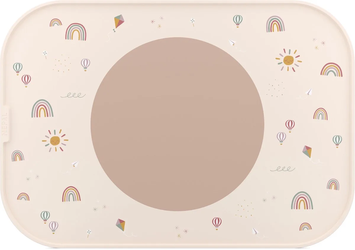 Mio Placemat - Antislip cirkel houdt alles op z'n plek - Vaatwasmachinebestendig - Sunshine & Rainbow de Mepal en Sunshine & Rainbow – photo produit
