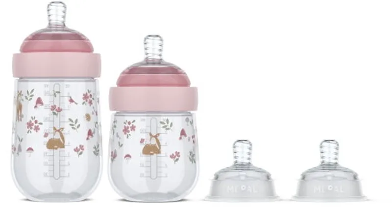 Mio Starterset babyflessen 3-delig Little Dutch - Anti-koliek - Spiraalontwerp voorkomt verstopping - Siliconen van medische kwaliteit by Mepal in Fairy Garden – product photo