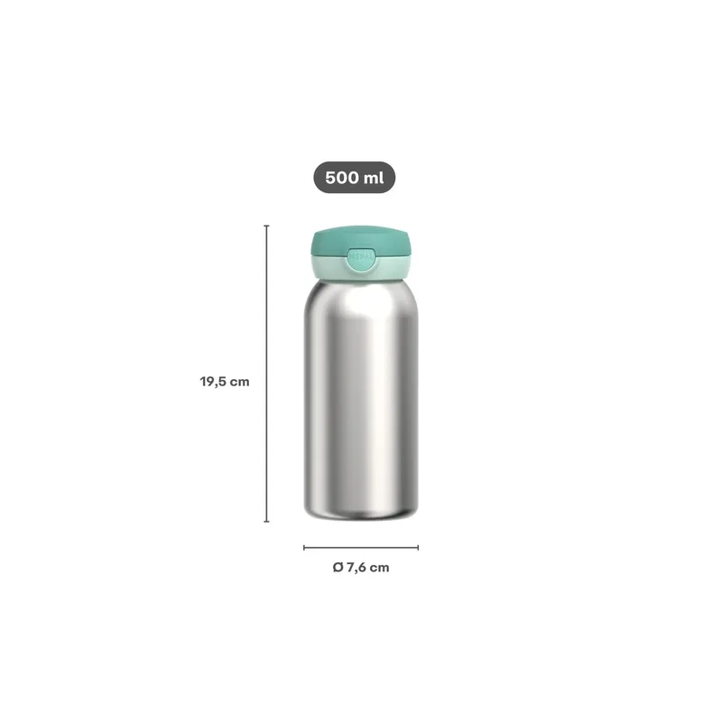 Mio Thermoflasche 500ml van Mepal in Blauw, 9,5 × 7,6 × 19,5 mm – productfoto