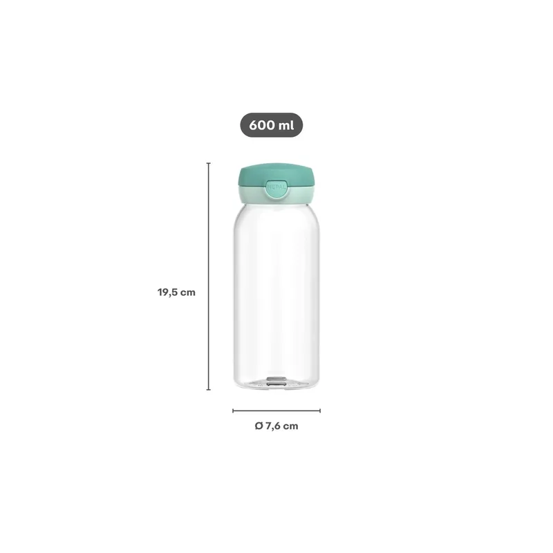 campus drinkfles met flipdop 600 ml Stitch van Mepal in Blauw, 9 × 7,6 × 19,5 mm – productfoto