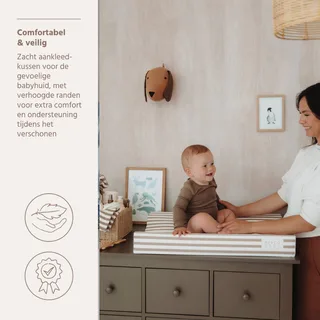 Aankleedkussen Meyco Fat Stripe Taupe by Meyco – product photo 3 of 4