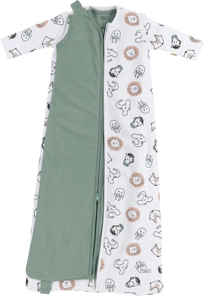 Animal baby slaapzak 4 seizoenen - multicolour - 3.0 TOG van Meyco in Animal Multicolor – productfoto