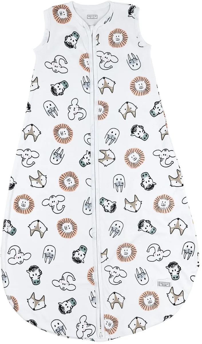 Animal baby zomerslaapzak rond - multicolour - 98cm - 0.5 TOG från Meyco i Flerfärgad – produktbild