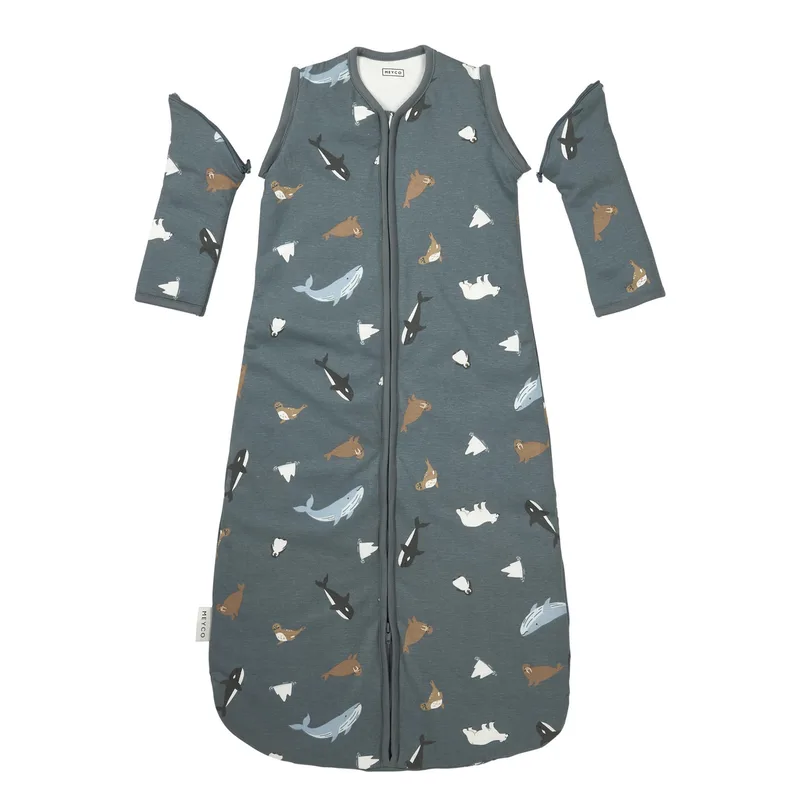 Arctic Baby Slaapzak Met Afritsbare Mouwen - 110cm - 2.5 TOG de Meyco en Multicolore – photo produit 2 sur 4