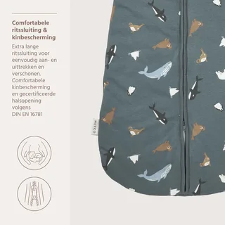 Arctic Baby Slaapzak Met Afritsbare Mouwen - 70cm - 2.5 TOG fra Meyco i Flerfarvet – produktbillede 4 af 4