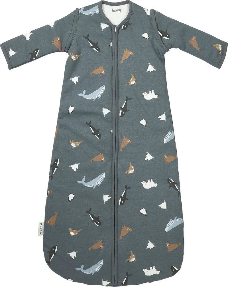 Arctic Baby Slaapzak Met Afritsbare Mouwen - 90cm - 2.5 TOG van Meyco in Meerkleurig – productfoto