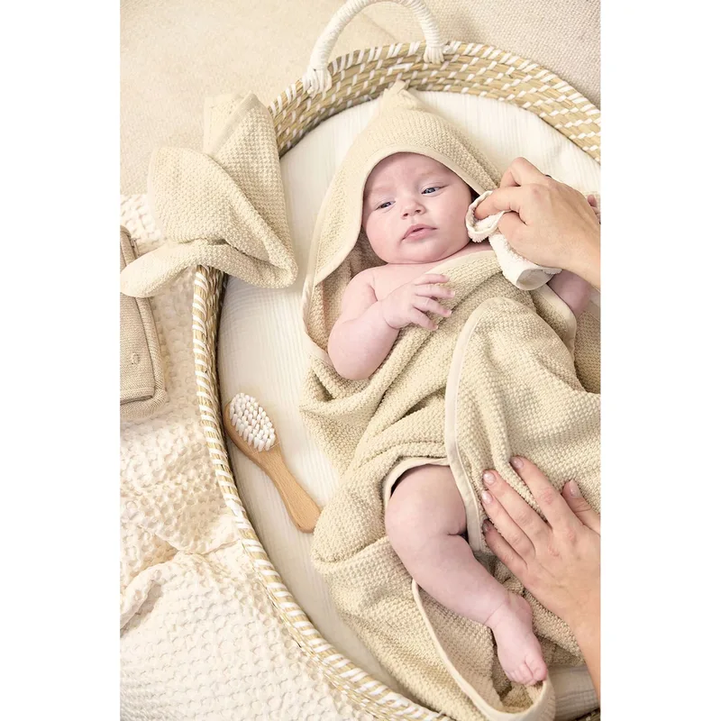 Baby 6er-Pack Spucktücher 30x30 cm van Meyco in Naturel, Beige, 30 × 30 × 0,2 mm – productfoto