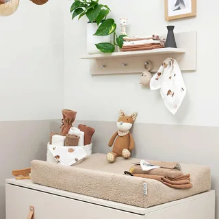 Baby 9-tlg. Starterset mit Mullwindeln, Spucktücher und Waschlappen van Meyco in Beige, 70 × 70 mm – productfoto 2 van 2
