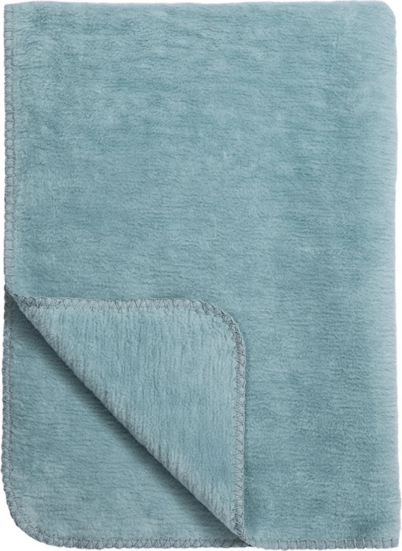 Basic Uni Wiegdeken - 75x100 cm van Meyco in Stone green – productfoto
