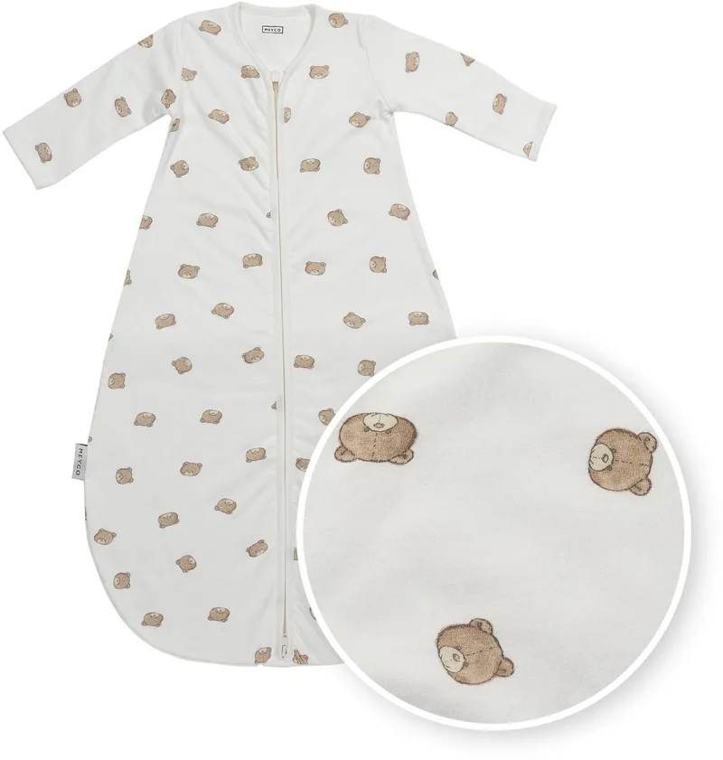 Bear Baby Slaapzak Rond - 90cm - 1.0 TOG van Meyco in Meerkleurig – productfoto