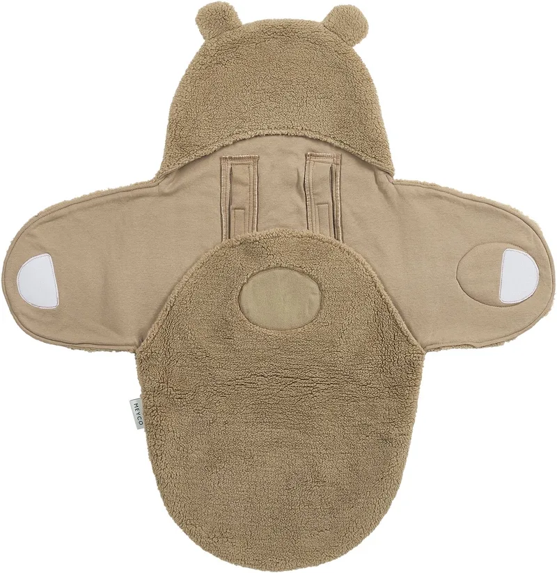 Bear Wikkeldeken - Teddy by Meyco in Warm Brown – product photo