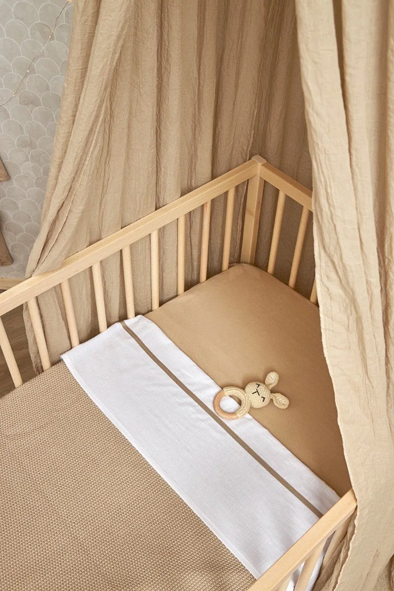 Bies wieglaken - 75x100cm - 0.3 TOG fra Meyco i Sand – produktbillede 4 af 4