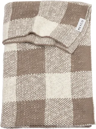 Block Wiegdeken - 75x100cm - 1.0 TOG von Meyco in Dark Taupe – Produktfoto 1 von 2