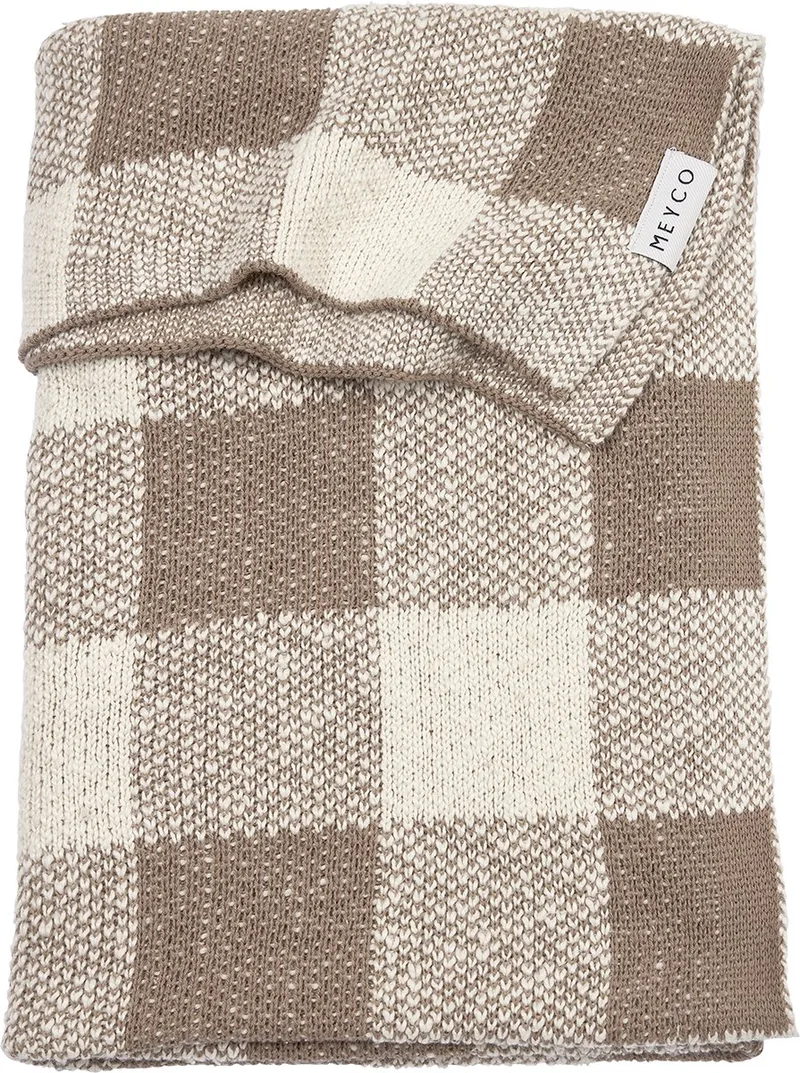 Block Wiegdeken - 75x100cm - 1.0 TOG by Meyco in Dark Taupe – product photo