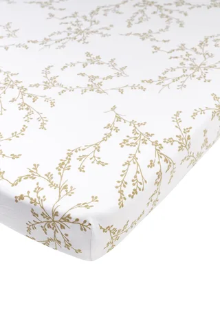 Branches hoeslaken boxmatras - 75x95cm van Meyco in Sand – productfoto 1 van 2